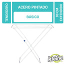 Tendedero De Ropa Basico Plegable Acero 90X49 Cm Blanco