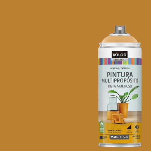 Pintura Esmalte Base Agua Spray 0.4 l Mate marron
