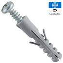 Tarugo 4 mm 25 unidades con tornillos y broca