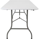 Mesa Plegable Tipo Maleta Rectangular 180 Cm Blanco
