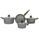 Bateria De Cocina 7 Piezas Aluminio Gris