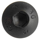 Perno cabeza boton M3 x 16 mm c/tuerca pavonado negro 4u