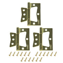 Pack 3 Unidades Bisagra 3X3 Bronce.