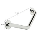 Barra de seguridad curva para bano 45 cm cromado