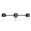 Barra Led Kivu 3 Luces Metal Negro