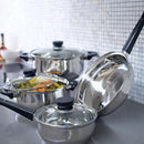 Bateria de cocina 7 Piezas Acero inoxidable Plateado