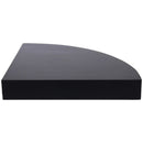 Repisa de Esquina Melamina 1 Nivel(es) 25x3.8x25 cm Negro