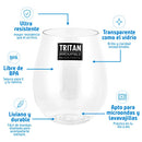Vaso Bajo De Tritan 480 Ml Transparente