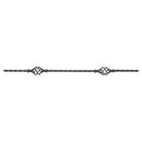 Set De 5 Balaustros Cuadrados 12 Mm Con 2 Pinas Para Barandas