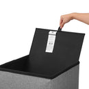 Pouf plegable 38x38x38 cm Gris Claro