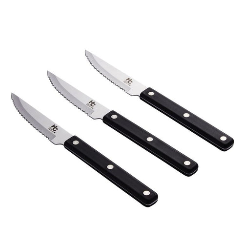 Set Cuchillos Sierra/Carne 3 Unidades Acero inoxidable