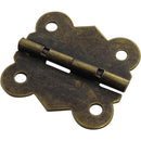 Bisagra decorativa borde redondeado 25 x 30 mm bronce antiguo 2 unid