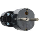 Enchufe Macho Volante Schuko 2P+T 16 A Negro