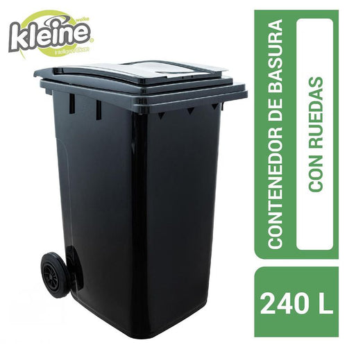 Basurero contenedor de basura 240 L gris