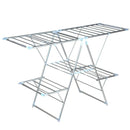 Tendedero de Ropa Doble Piso Aluminio 156x61x97 cm Blanco