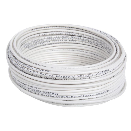 Alambre Cobre Aislado Premium H07V-U 1X2,5 Mm2 Blanco 25 Met