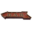 Letrero Led Flecha Bar Rojo 25x6 cm