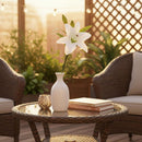 Flor Artificial Lilium 38 Cm Blanco