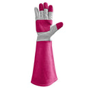 Guante De Cuero S Fucsia / Blanco