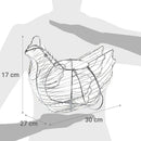 Gallinero Decorativo Cromado Gris para 6-12 Huevos