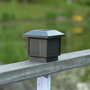 Farol Solar Poste Led Flama Negro