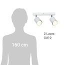 Barra Led Silo 2 Luces Acero Blanco
