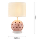 Lampara Mesa Heart 1 Luz E27 Blanco