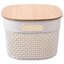 Set 3 Cajas 23x23.5x28 cm 6 l Blanco
