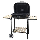 Parrilla A Carbon 62X104 Cm Negra Acero