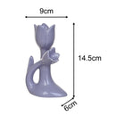 Tulipan ceramica 14 cm morado