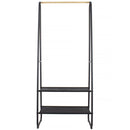 Zapatera Metal 2 Nivel(es) 64x150x40 cm Negro