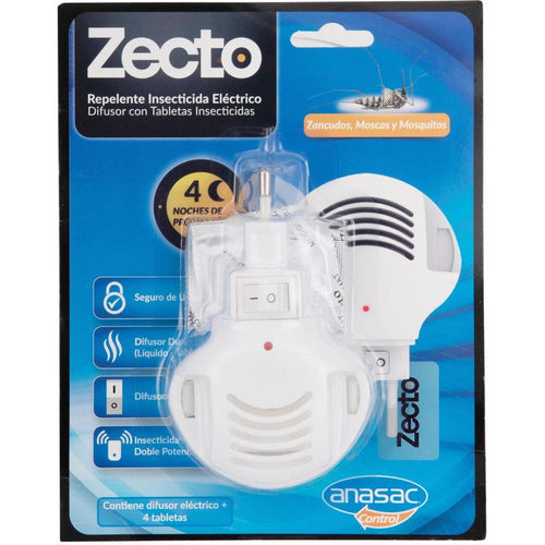 Insecticida electrico para zancudos difusor + tableta insecticida 4 un