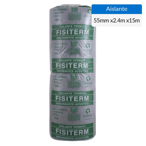 Lana Aislante Termico Poliester 55 mm 2,40x15 m R94