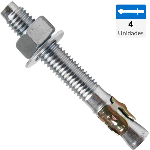 Perno Anclaje 1/4 Pulg X 2 1/4 Pulg 4 Unidades