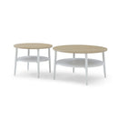 Mesa de Centro Jamie Cafe/Blanco 60x60x45 cm