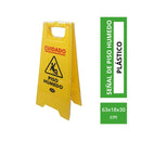 Cartel De Peligro Plegable Amarillo Y Negro 45 Cm Alto