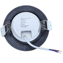 Pack 3 Panel Led Empotrado Circular Negro 6,5W Luz Calida