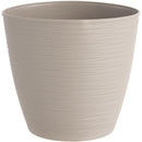 Macetero Redondo De Plastico 24.4X23 Cm Taupe