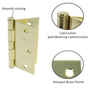 Pack 3 Unidades Bisagra 3X3 Bronce..