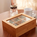 Caja Para Te Bambu Rectangular 16X21 Cm Cafe