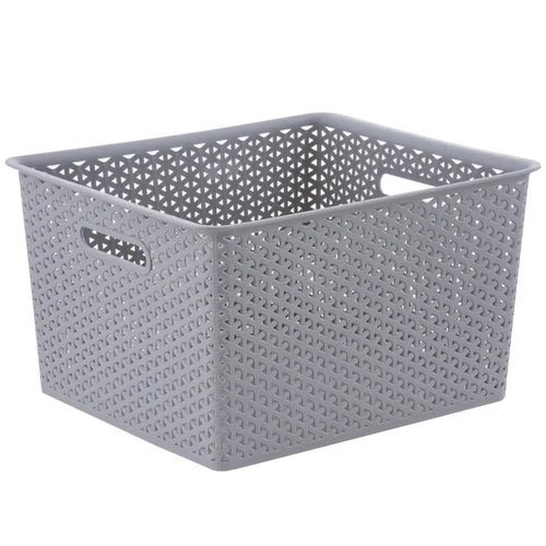 Canasto Ratan 35x24x47 cm 35 l Gris