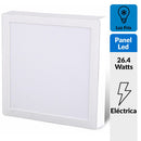 Panel Led Sobrepuesto Cuadrado Blanco 24W Luz Fria