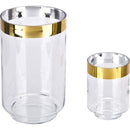 Portavela Borde Dorado Decorativo 14 Cm