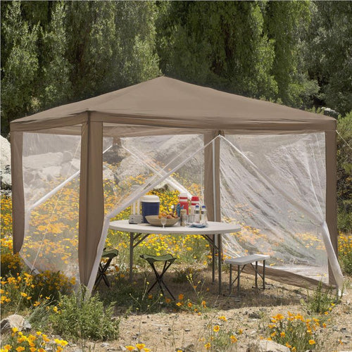 Toldo Comedor Con Malla 3X3 Metros Taupe
