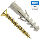 Tarugo Nylon SA6mm + Tornillos 4.5x35mm 30 unidades