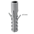 Tarugo De Nylon 8 Mm 50 Unidades