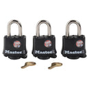 Set 3 x 2 candados para intemperie 40mm