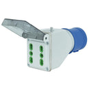 Adaptador industrial IP44 2X 2P+T 10/16A 250V