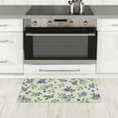 Limpiapies Floreado 45X75 Cm Pvc Gris/Azul/Verde