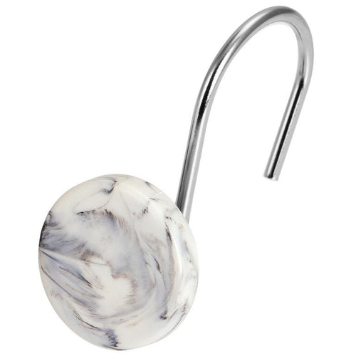 Set 12 Ganchos Ceramica Blanco